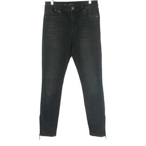 STS Blue Jeans 27 Skinny Ashley High-Rise Jean Black with Ankle Zip,Women's Size